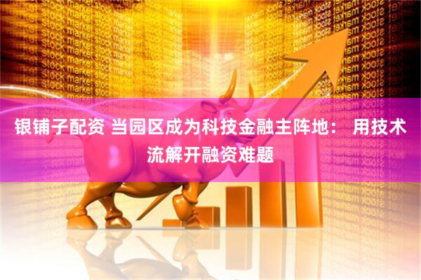 银铺子配资 当园区成为科技金融主阵地： 用技术流解开融资难题