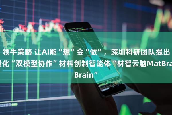 领牛策略 让AI能“想”会“做”，深圳科研团队提出轻量化“双模型协作”材料创制智能体“材智云脑MatBrain”